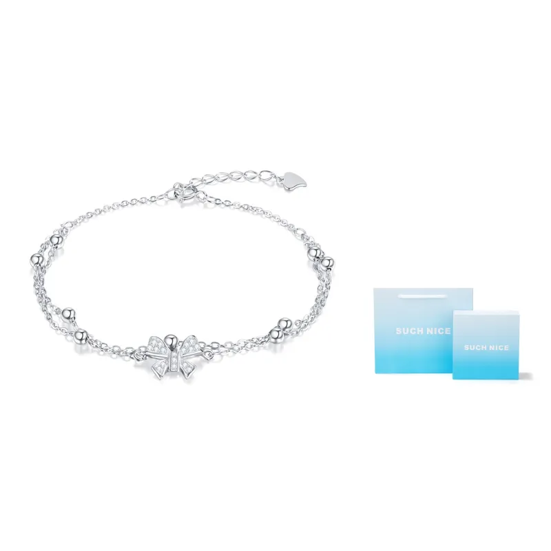 SUCH NICE S925 Silver Anklets Women's-0