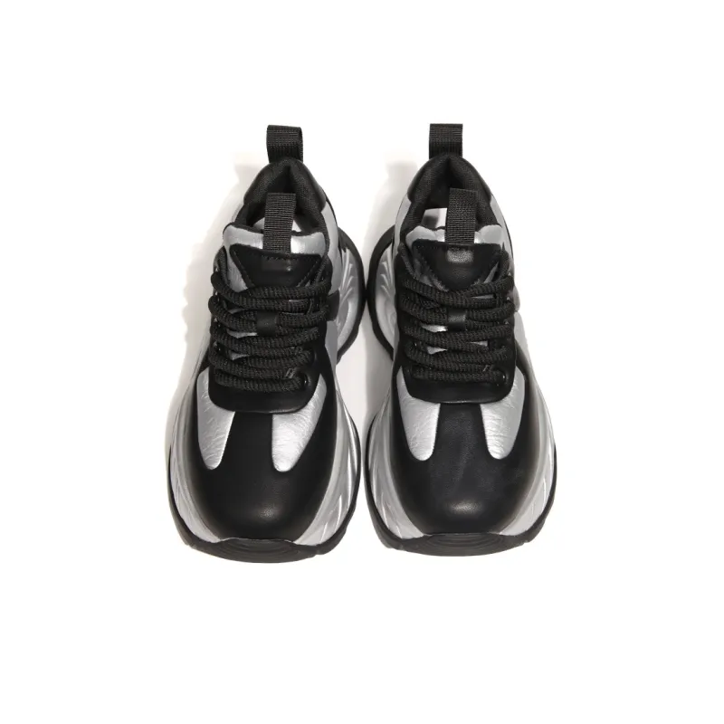 XIAOFAMIAO Wear Resistant Height Increasing Low Top Chunky Sneakers Women's-8