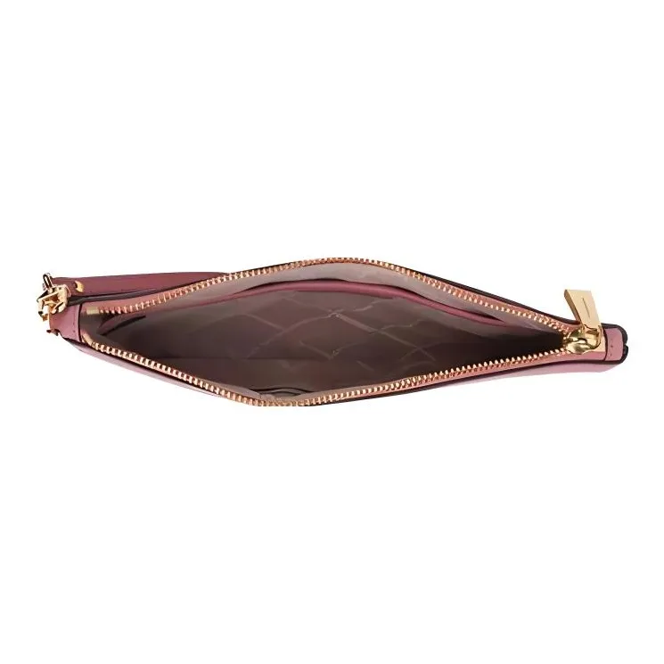MICHAEL KORS Jet Set Charm Cow Leather Clutch Tubas Women's Pink-3