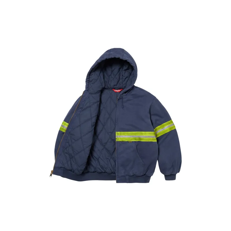 Supreme Reflective Stripe Hooded Work Jacket-2