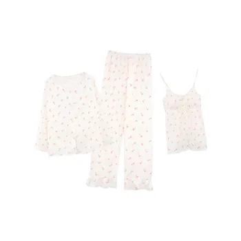 CAIHENGTONG Pajama Set Women's Small Red Flower