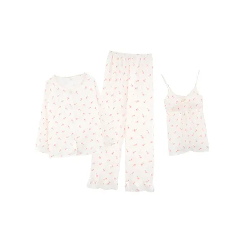 CAIHENGTONG Pajama Set Women's Small Red Flower