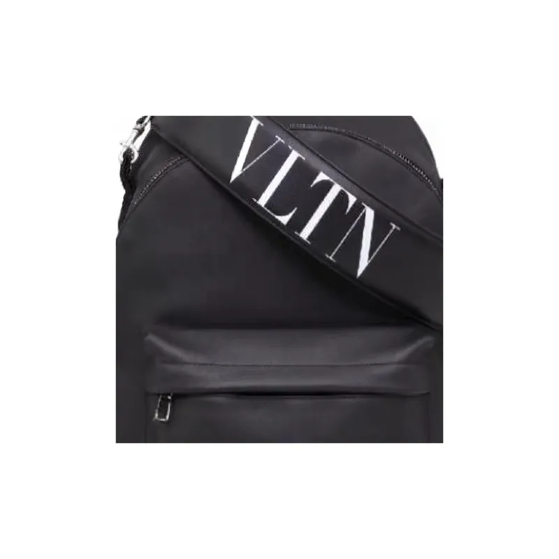 Valentino VLTN Genuine Leather Backpack Regular Men's Black-3