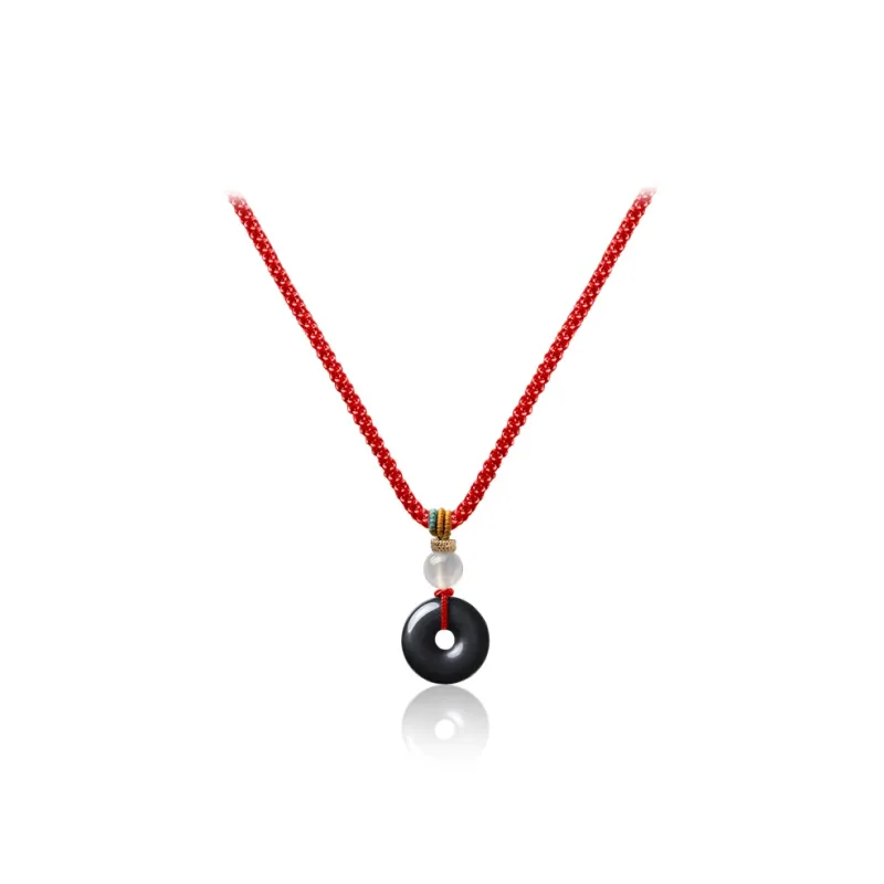 Teddy Bear Collection Obsidian Necklaces Unisex-1
