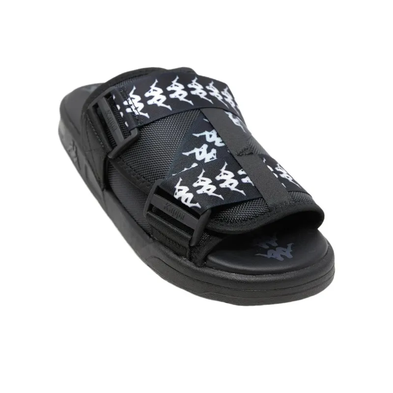Kappa Strap Sandals Low Heel < 3cm Unisex Black-2