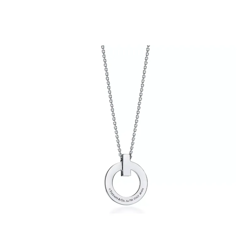 TIFFANY & CO. T 18K White Gold Necklaces Women's-1