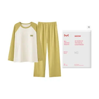 MIIOW Pajama Set Women's White Yellow