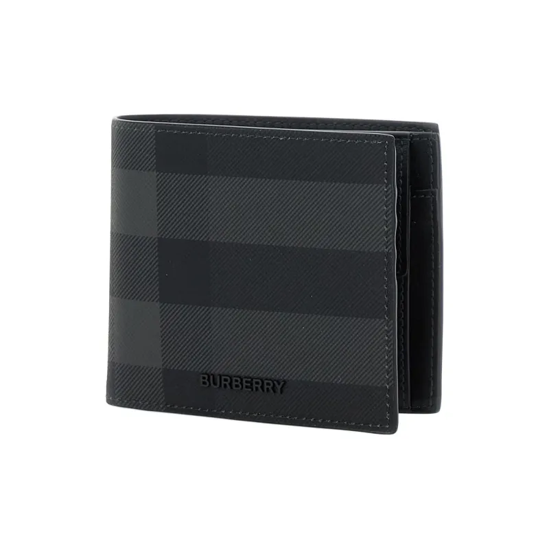 Burberry Thermoplastic Polyurethane Blended With Cotton Wallet Men's Black-1