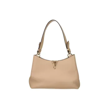 VERSACE Leather Portable Crossbody Bag Shoulder Bag Women's Light Brown