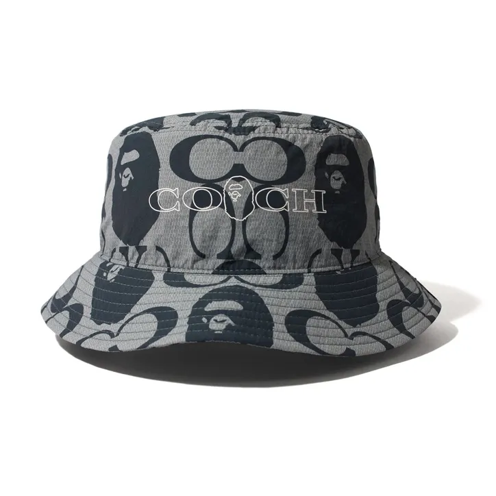 A BATHING APE Cotton Bucket Hats Unisex Black-0