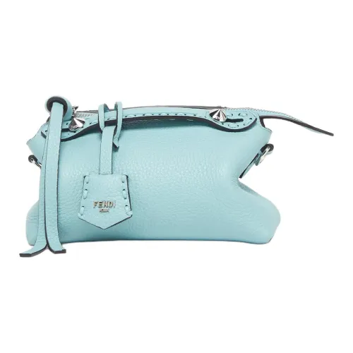FENDI Calfskin Handbag Mini Women's Light Blue