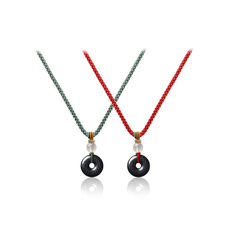 Teddy Bear Collection Obsidian Necklaces Unisex-2
