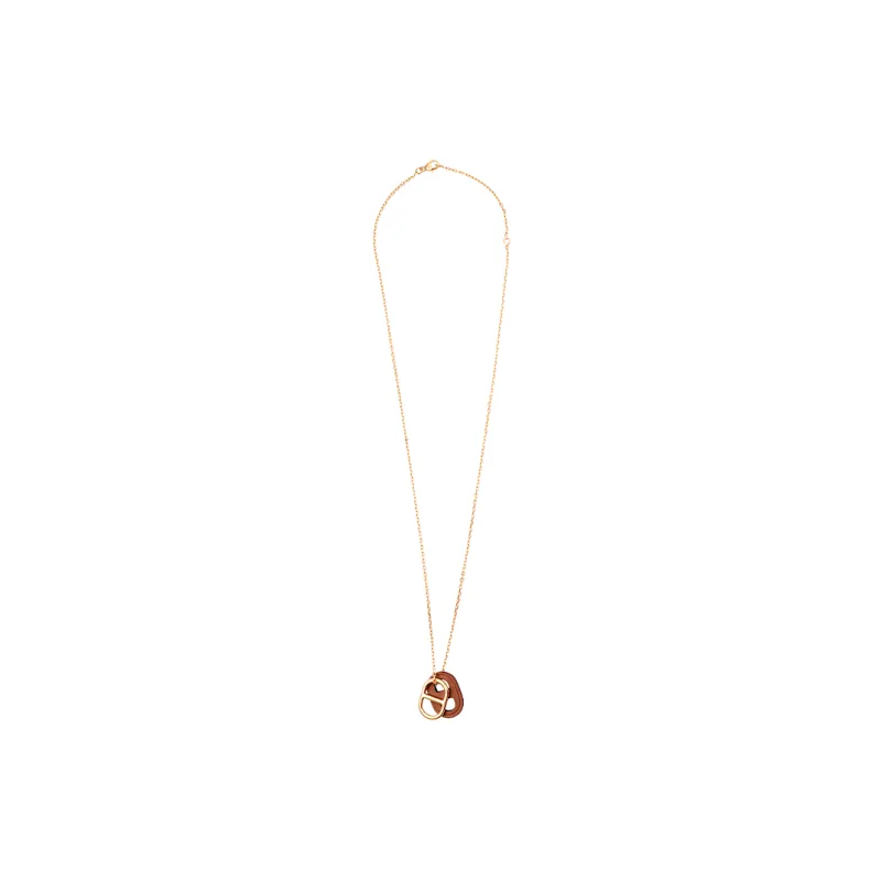 HERMES O'Maillon Alloy Necklaces Unisex Gold-2