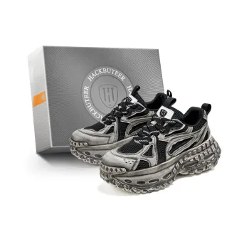 HACKBUTEER Low Top Chunky Sneakers Men's Box