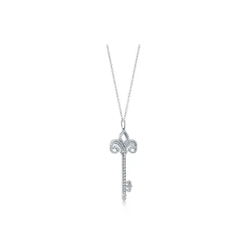 TIFFANY & CO. Keys Collection Karat Gold, 18K White Gold Necklaces Women's