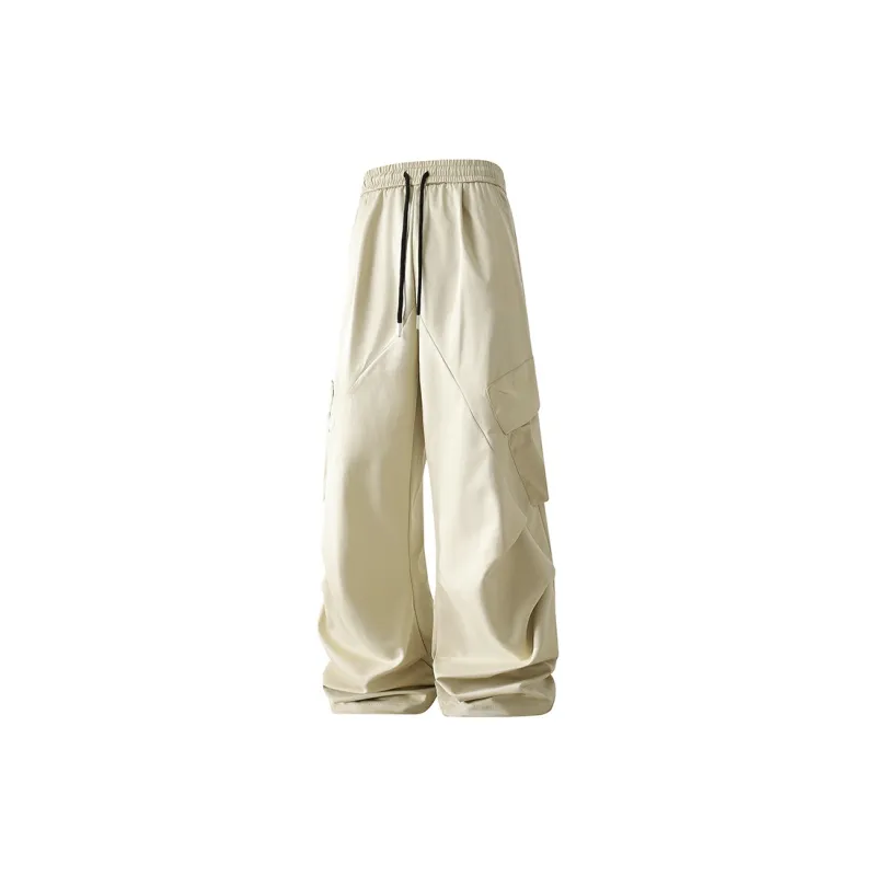 Qnxeey Casual Pants Adjustable Hem Pants Unisex-21