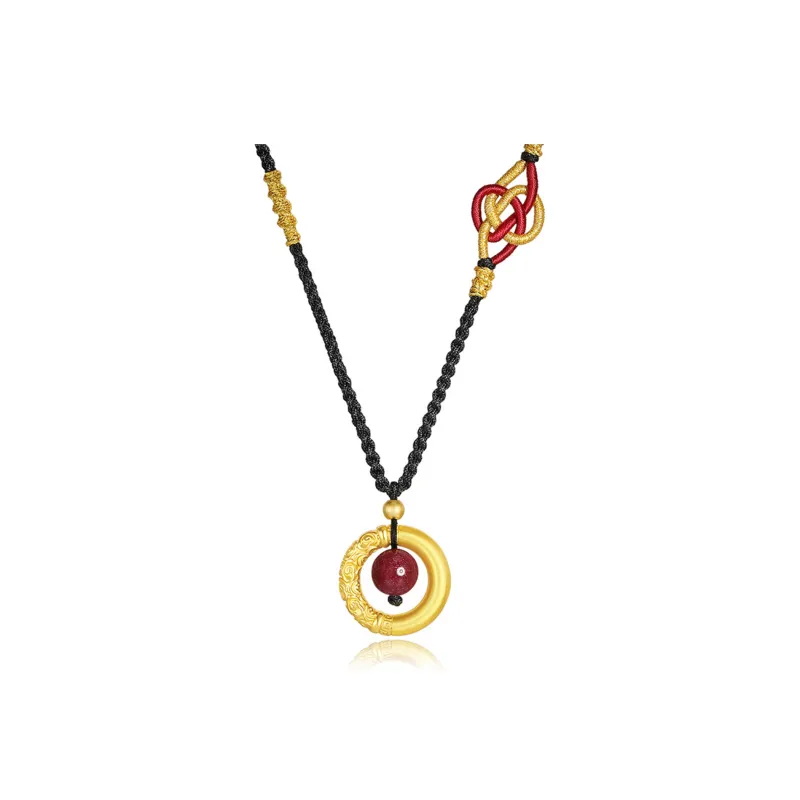 HOLLY RYAN Reconstructed Cinnabar Wealth Attracting Fortune Bringing Water Dispersing Necklace Unisex-1