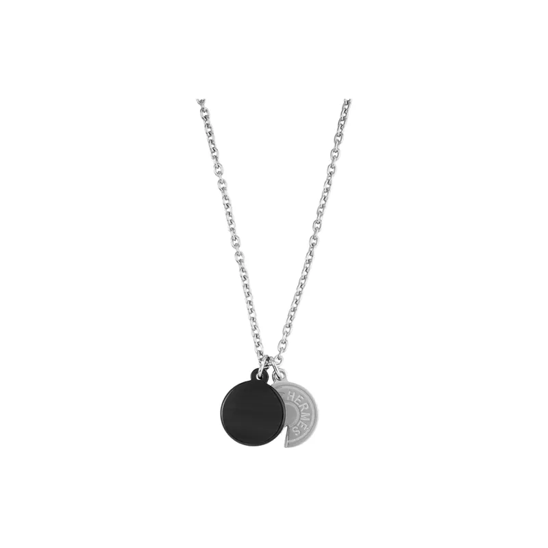 HERMES Carrousel Metal Necklaces Men's Hermes Red-1