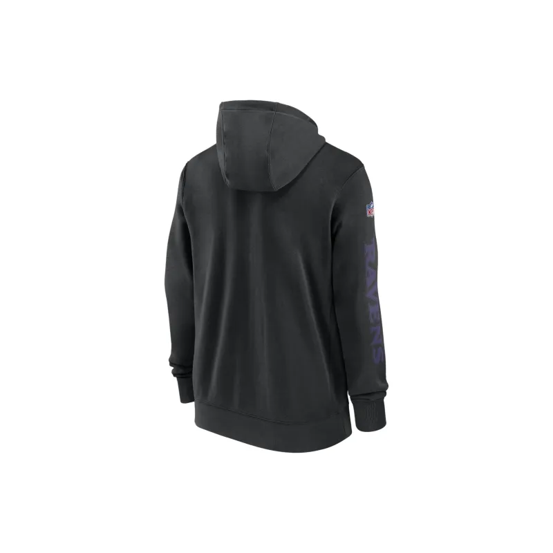 Nike Baltimore Ravens Sideline Team Issue Club Men's Nike Full Zip Hoodie-1