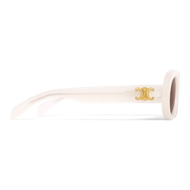 CELINE Oval Sunglasses Women's Ivory-2