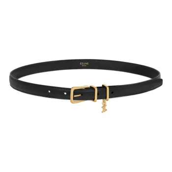 CELINE Logo Plaque Buckled Belt