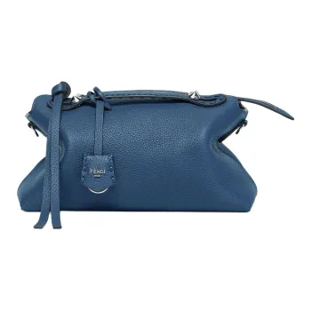 FENDI By The Way Series Calfskin One Shoulder Handbags Medium Size Women's Blue