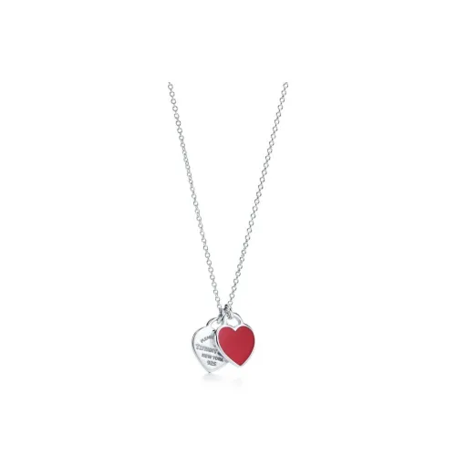 TIFFANY & CO. Return To Tiffany Collection 925 Sterling Silver Necklaces Women's Silver/Red