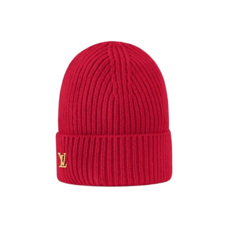 LOUIS VUITTON Cashmere Beanies Women's Rouge-0