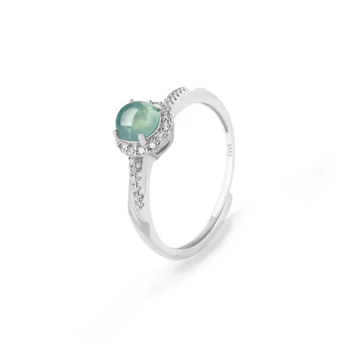 BYTHERE Ice Glutinous Jadeite Rings Women's