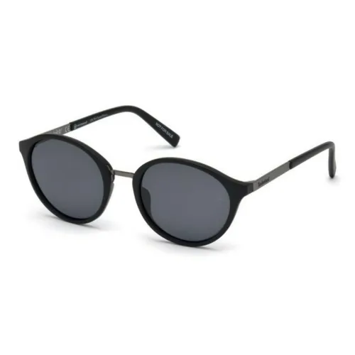 Timberland Plastic Metal Round Sunglasses Women's Black