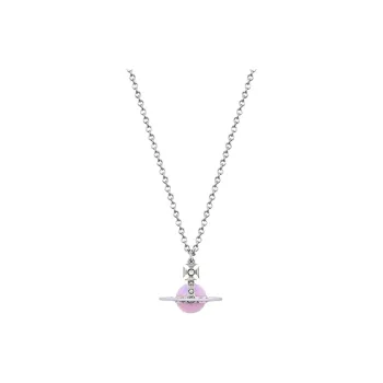Vivienne Westwood Enamel Necklaces Women's Silver/Pink Purple Ball