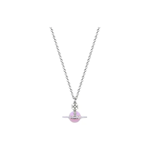 Vivienne Westwood Enamel Necklaces Women's Silver/Pink Purple Ball