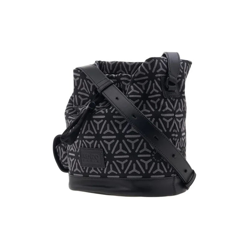 KENZO Calfskin Bucket Bags Crossbody Bag, Shoulder Bag Women's Black-1