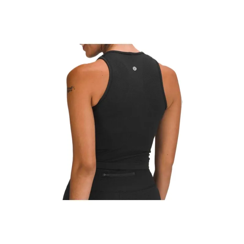 Lululemon For The Chill Of It Sport Vests Cropped Tight Fit Women's Black-1