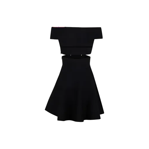 Alexander McQueen Short-Sleeved Dresses Women's Black