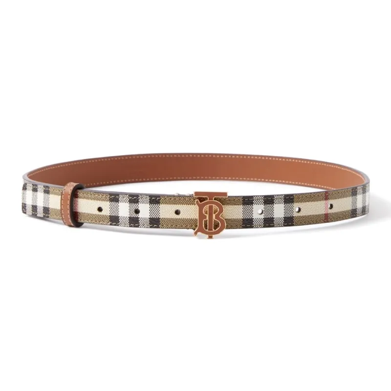 Burberry Tb Monogram plaque Checked Belt-0