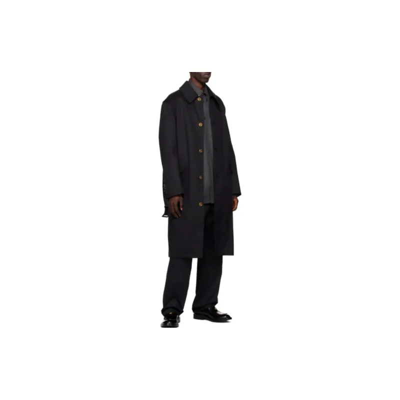 VERSACE Wool Trench Coat-4