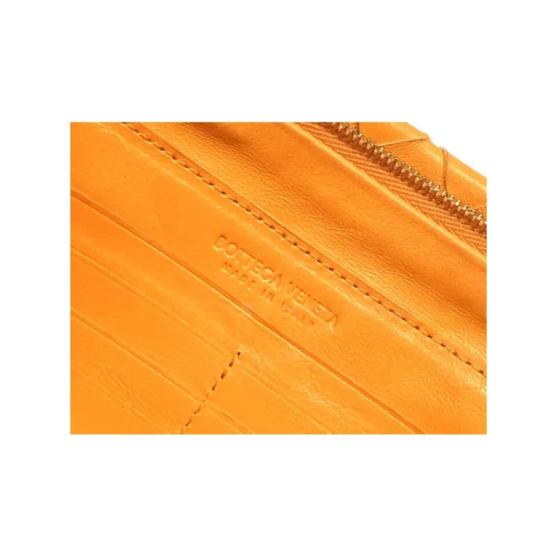 Bottega Veneta Nappa Leather Clutch Women's Orange-4