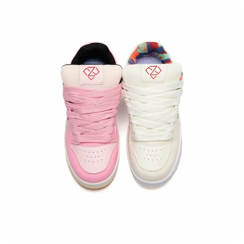 T628 Puffy Shoes, Box Slip Resistant, Abrasion Resistant, Lightweight, Breathable Low Top Skateboard Shoes Unisex-13