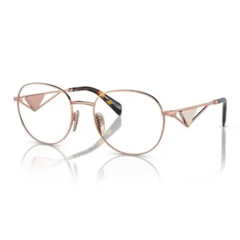 PRADA Logo plaque Round frame Glasses