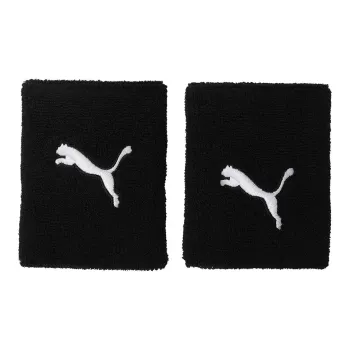 PUMA Running Wristbands Breathable Black Elastic Material Men's