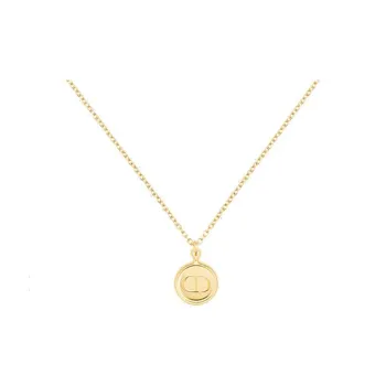 DIOR Classic CD Necklace Series Metal Necklaces Women's