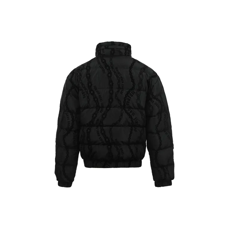 VERSACE JEANS COUTURE Flocked print Quilted Puffer Jacket-1