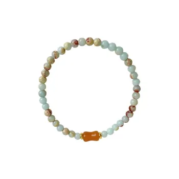 Bubble Scallops Shoushan Stone Jade Bracelets Women's