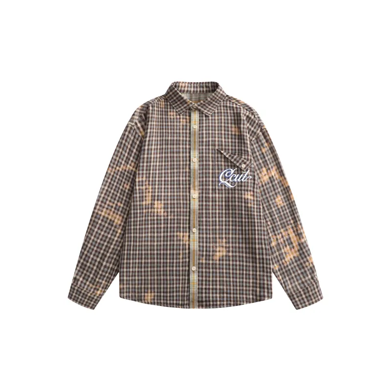 JCUI Shirt Unisex Thick Coffee Plaid-6