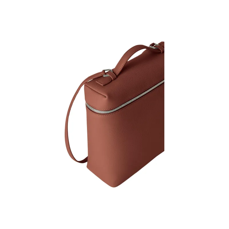 Loro Piana Calfskin Backpack Women's Dark Brown-3
