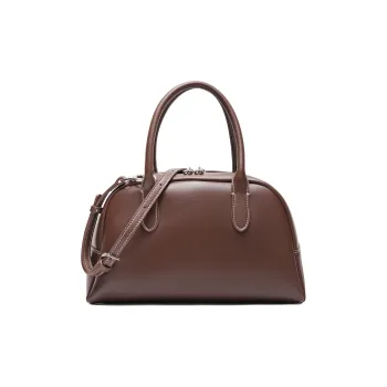 BELLE Cow Split Leather With Artificial Leather Handbag Regular Women's Coffee/Black