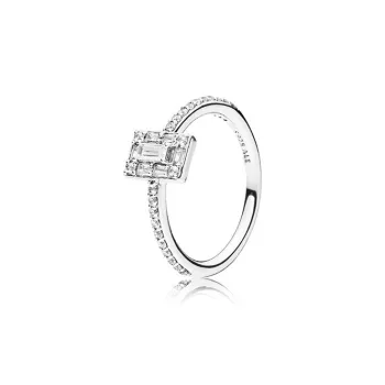 Pandora Silver Cubic Zirconia Rings Unisex Silver