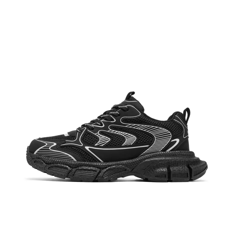 DEERWAY Cushioned Wear-Resistant Height Increasing Low-Top Chunky Sneakers Men's-8