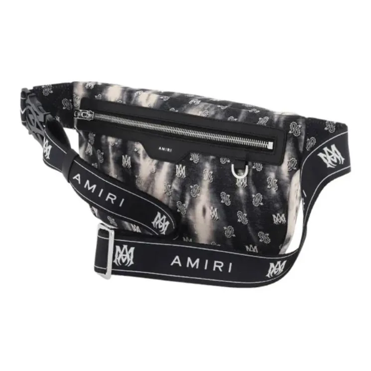 AMIRI Micro Paisley Tie Dye Bum Bag 'Black'-3